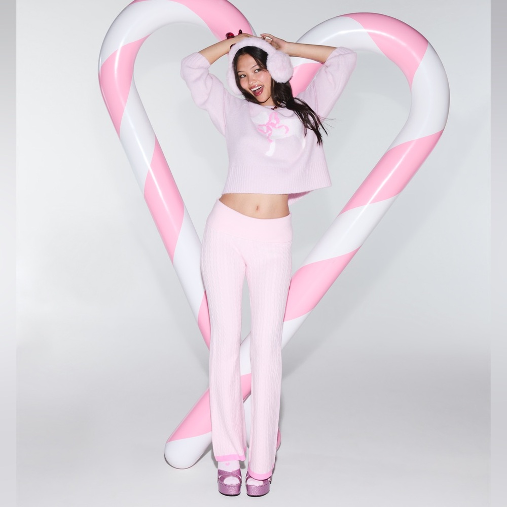 LoveShackFancy x Pink Knit Pant